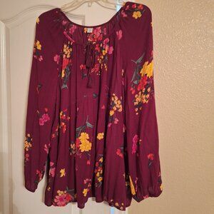 Old Navy Burgandy Tunic Top Plus XXL